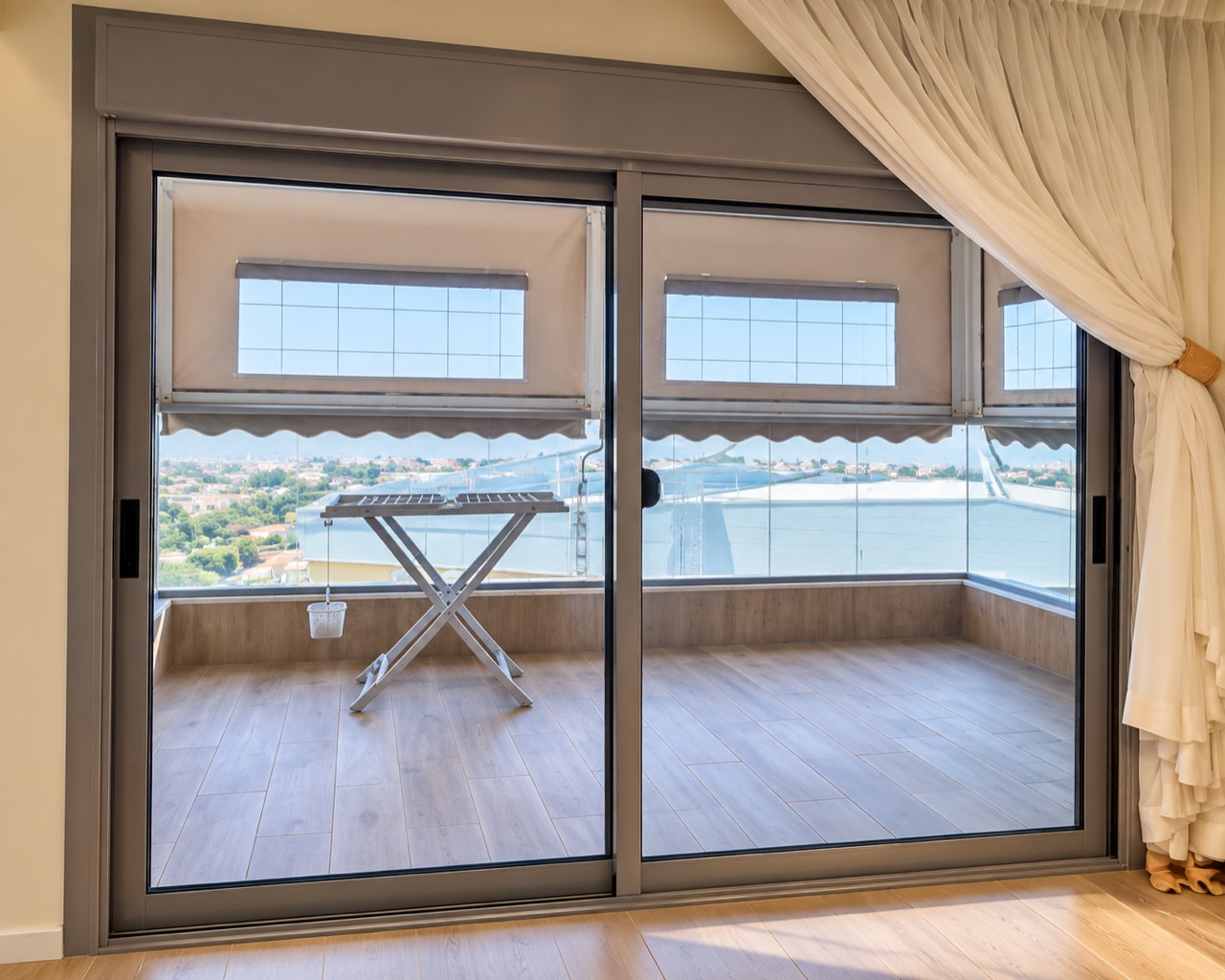 Balcony entrance window